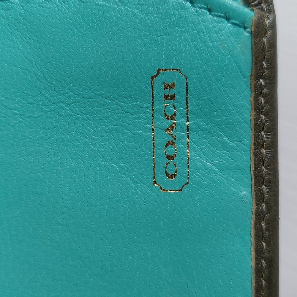 Coach legacy 65th Anniversary๐ซ olive & Aqua Vachetta leather rare ๐ 1941 - Picture 7 of 13
